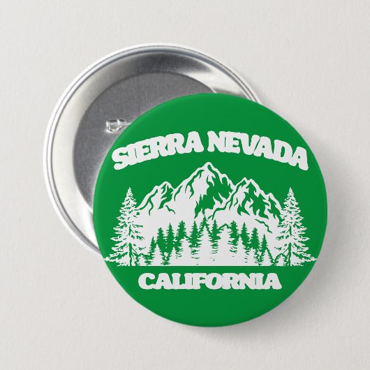 Badge Rond 7,6 Cm Sierra Nevada Californie (Devant & derrière)
