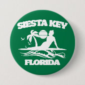 Badge Rond 7,6 Cm Siesta Key Floride (Devant)