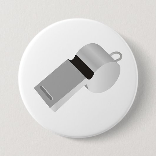 Badge Rond 7,6 Cm Sifflet d'arbitre Bouton (Devant)
