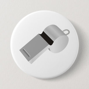 Badge Rond 7,6 Cm Sifflet d'arbitre Bouton