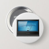 Badge Rond 7,6 Cm Signal VU Meter (Devant & derrière)