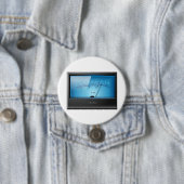 Badge Rond 7,6 Cm Signal VU Meter (En situation)