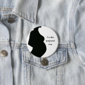 Badge Rond 7,6 Cm Silhouette de femme enceinte - l'enceinte (En situation)