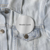 Badge Rond 7,6 Cm Silver Grey Professionnel Unique Classique Simple (En situation)