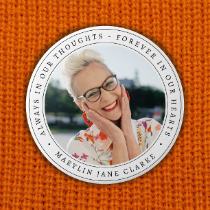 Badge Rond 7,6 Cm Simple commémoration funéraire photo