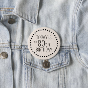 Badge Rond 7,6 Cm Simple Fun Chic Editable Point Polka Anniversaire