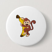 Badge Rond 7,6 Cm Singe avec banane (1).PNG (Devant)