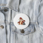 Badge Rond 7,6 Cm Singe avec lunettes de soleil (En situation)