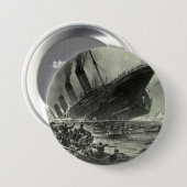 Badge Rond 7,6 Cm Sinking RMS Titanic (Devant & derrière)