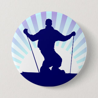 Badge Rond 7,6 Cm ski alpin