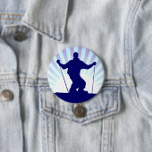 Badge Rond 7,6 Cm ski alpin (En situation)