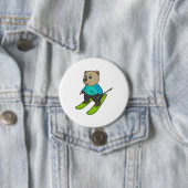 Badge Rond 7,6 Cm Ski de Bear (En situation)