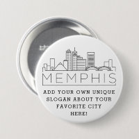 Skyline Memphis City | Bouton Fente personnalisée