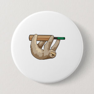 Badge Rond 7,6 Cm Slot au cricket avec chauve-souris de cricket