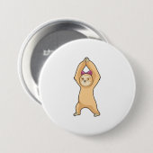 Badge Rond 7,6 Cm Sloth at Fitness (Devant & derrière)