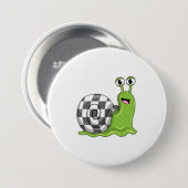 Badge Rond 7,6 Cm Snack aux échecs avec échiquier (Devant & derrière)