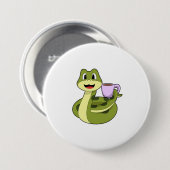 Badge Rond 7,6 Cm Snake with Cup (Devant & derrière)