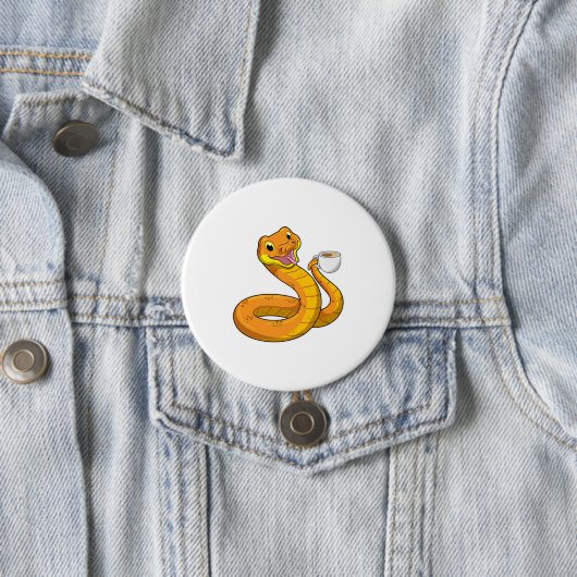 Badge Rond 7,6 Cm Snake with Cup (En situation)
