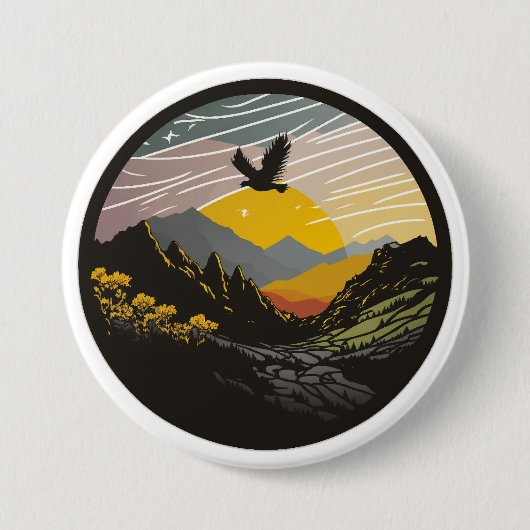 Badge Rond 7,6 Cm Snowdonia (Devant)