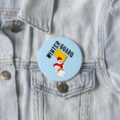 Badge Rond 7,6 Cm Snowman Winter Guard (En situation)
