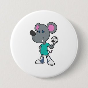 Badge Rond 7,6 Cm Soccer Soccer