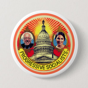Badge Rond 7,6 Cm Socialistes progressistes