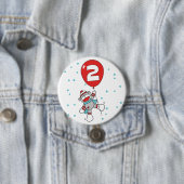 Badge Rond 7,6 Cm Sock Monkey 2e anniversaire (En situation)