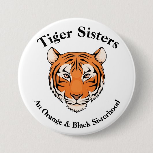 Badge Rond 7,6 Cm Soeurs de tigre - bouton de fraternité (Devant)