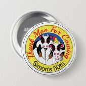 Badge Rond 7,6 Cm Soeurs de vache fête d'anniversaire (Devant & derrière)