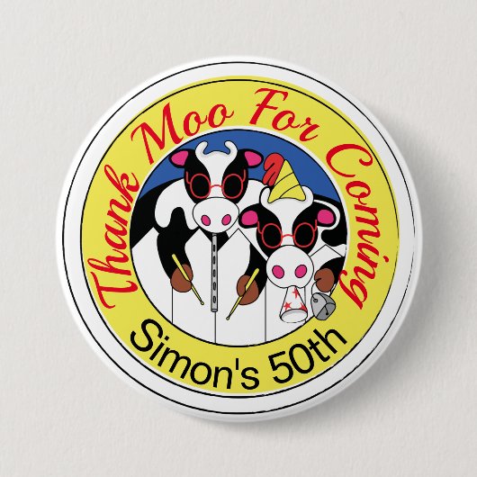 Badge Rond 7,6 Cm Soeurs de vache fête d'anniversaire (Devant)