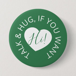 Badge Rond 7,6 Cm Soins d'hôtes Mariages à distance sociale coeur 