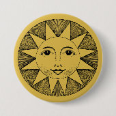 Badge Rond 7,6 Cm Soleil (Devant)