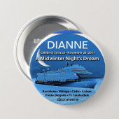 BADGE ROND 7,6 CM SOLSTICE LE 28 NOVEMBRE 2011 (Devant & derrière)