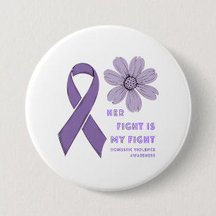 Badge Rond 7,6 Cm Son combat est mon combat - Lauréats de la violenc