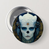 Badge Rond 7,6 Cm Sorcière de glace Imaginaire Sci-Fi Art (Devant & derrière)