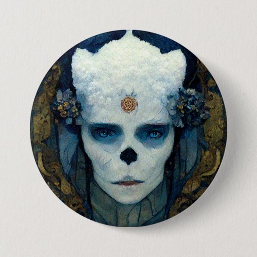 Badge Rond 7,6 Cm Sorcière de glace Imaginaire Sci-Fi Art (Devant)