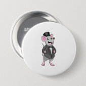 Badge Rond 7,6 Cm Souris en tant que chambre avec ruban (Devant & derrière)