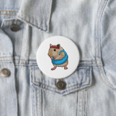Badge Rond 7,6 Cm Souris en tant que coureur avec bandeau (En situation)
