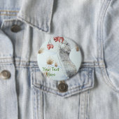 Badge Rond 7,6 Cm Souris mignonne et art rouge de faune de scène de (En situation)