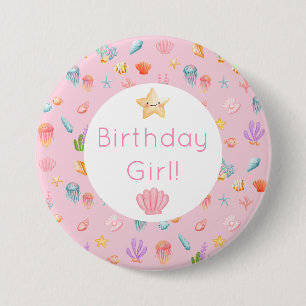 Badge Rond 7,6 Cm Sous la mer Anniversaire