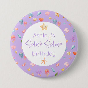 Badge Rond 7,6 Cm Sous la mer Anniversaire