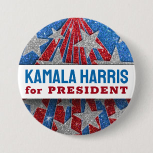 Badge Rond 7,6 Cm Soutenez Kamala Harris 2024 : Préparez-vous pour u
