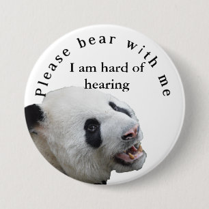 Badge Rond 7,6 Cm Soutenez svp avec moi que je suis dur de l'insigne
