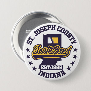 Badge Rond 7,6 Cm South Bend, Indiana