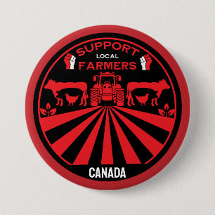 Badge Rond 7,6 Cm Soutien des produits agricoles canadiens locaux