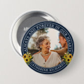 Badge Rond 7,6 Cm Souvenir Florales de tournesol (Devant & derrière)