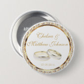 Badge Rond 7,6 Cm Souvenirs mariages, cadeaux, cadeaux pour les invi (Devant & derrière)