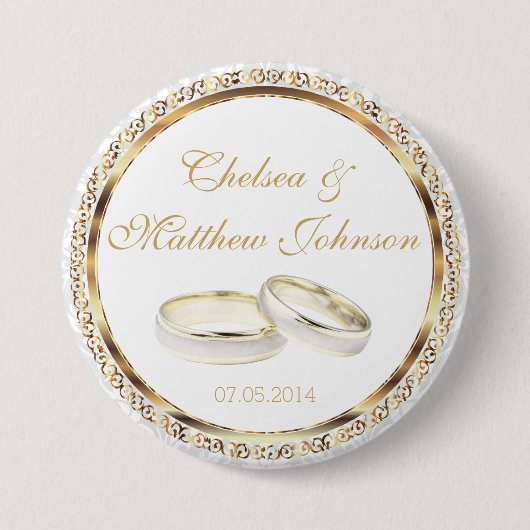 Badge Rond 7,6 Cm Souvenirs mariages, cadeaux, cadeaux pour les invi (Devant)