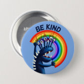 Badge Rond 7,6 Cm Soyez gentil Rainbow Cute Kindness (Devant & derrière)