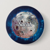 Badge Rond 7,6 Cm Space Rocket Planètes Galaxy Guest Button (Devant)